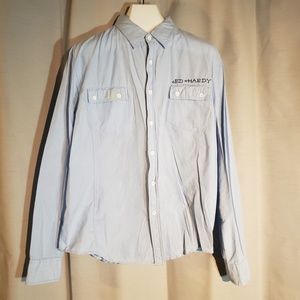 Ed Hardy Men's Button Down Long Sleeved shirt
